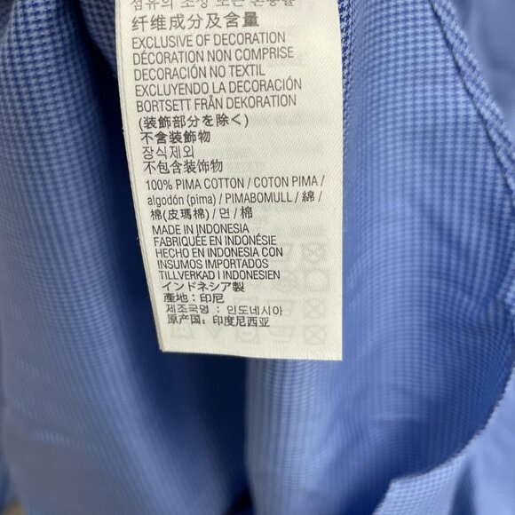 NEW Kirkland Signature Men's 17-36/37 Traditional Fit  Blue Dress Shirt - Picture 8 of 10